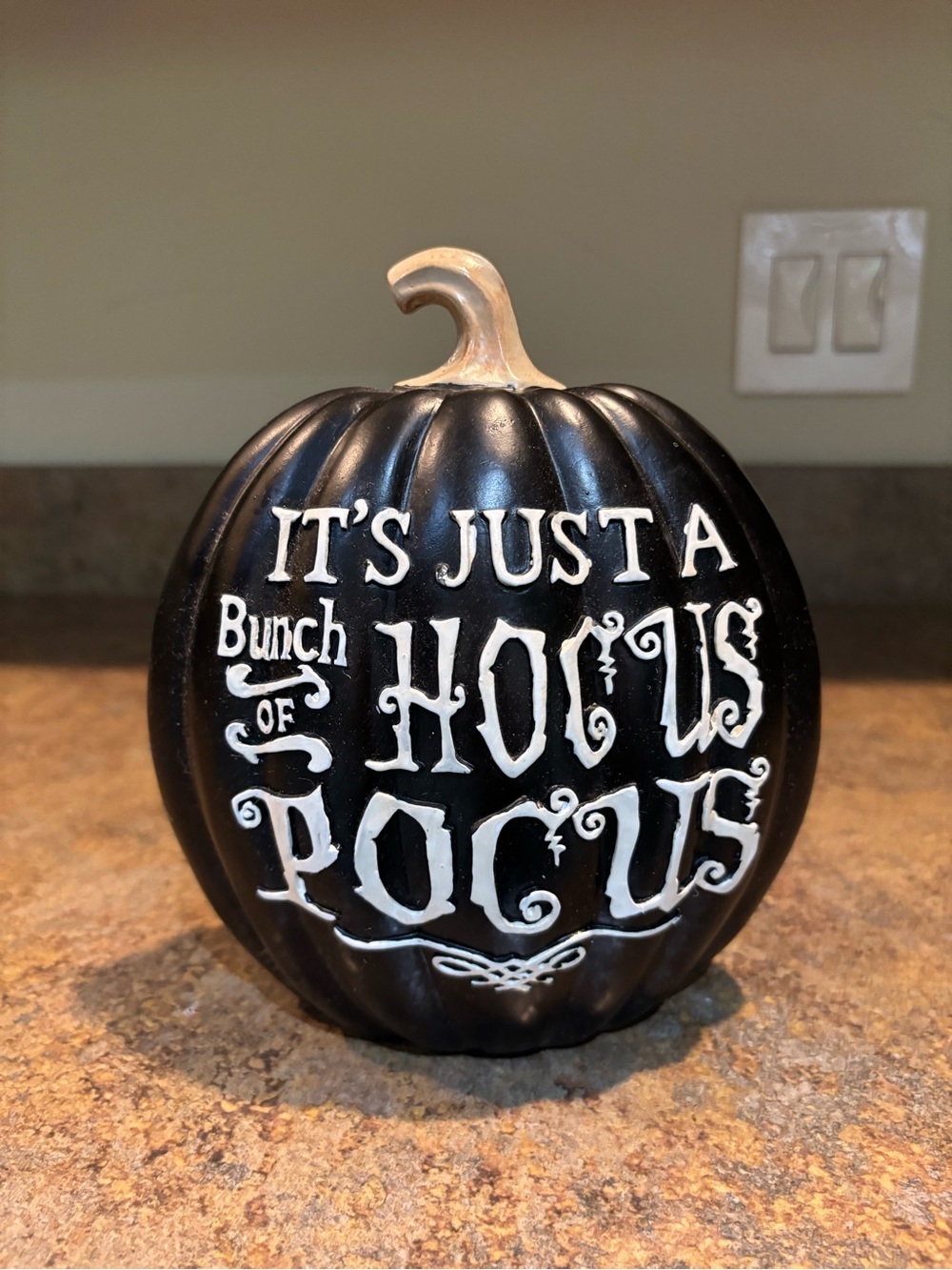 Pumpkin Halloween fall home decor"It's Just a Bunch of Hocus Pocus" Design